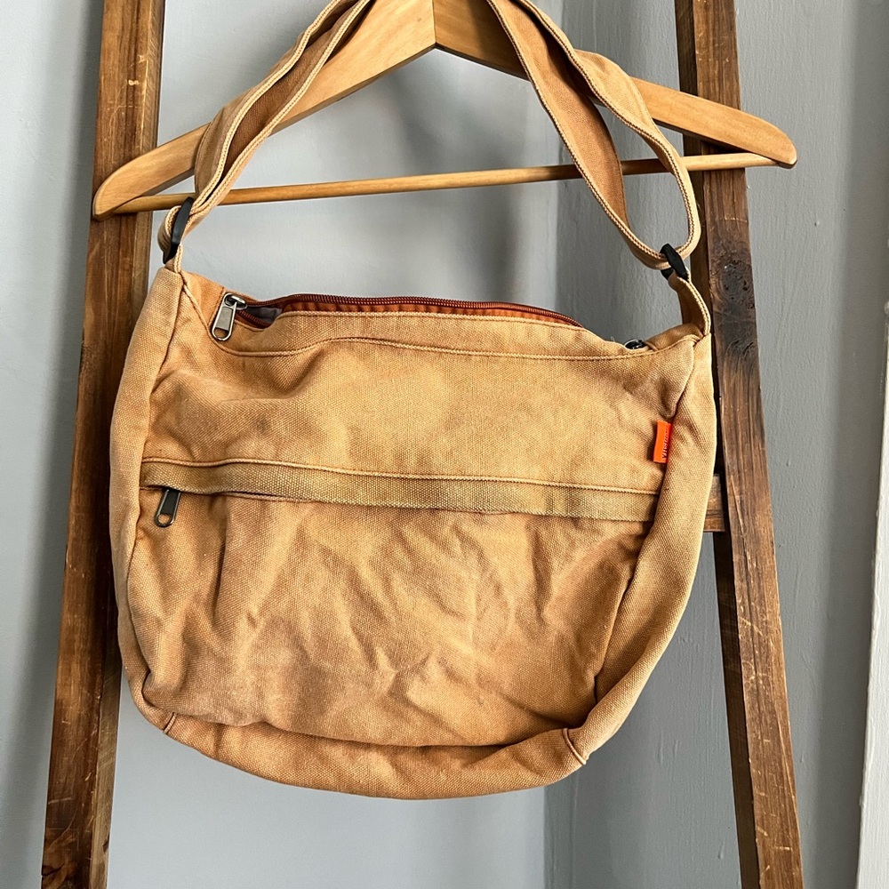 Crossbody Canvas Bag for Women and Men Slouchy Bag Shoulder Messenger Travel